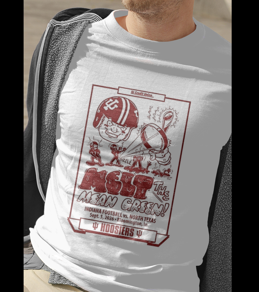 Indiana Hoosiers Melt The Mean Green Football Team Matchup Victory Scoreboard 1985 Season T-Shirt