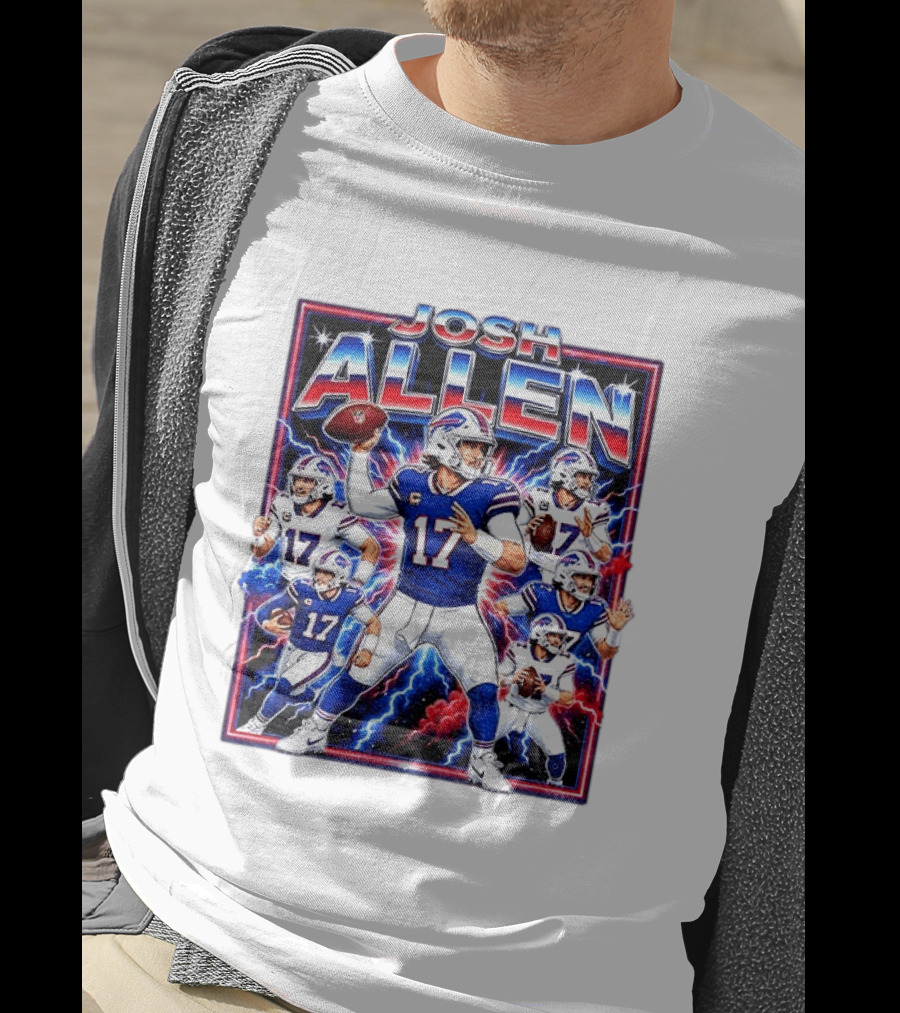 Josh Allen Buffalo Bills Galactic Storm Quarterback 17 T-Shirt