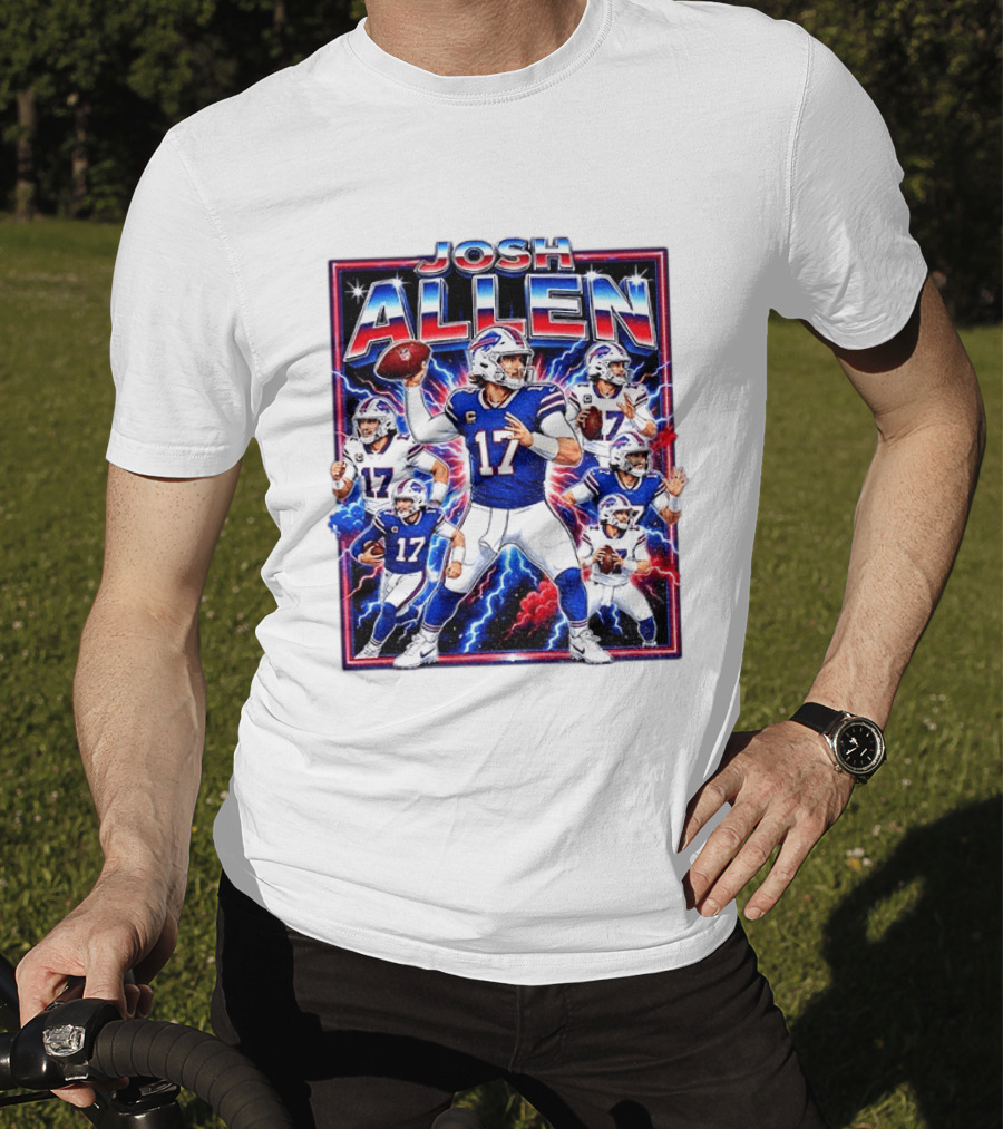 Josh Allen Buffalo Bills Galactic Storm Quarterback 17 T-Shirt