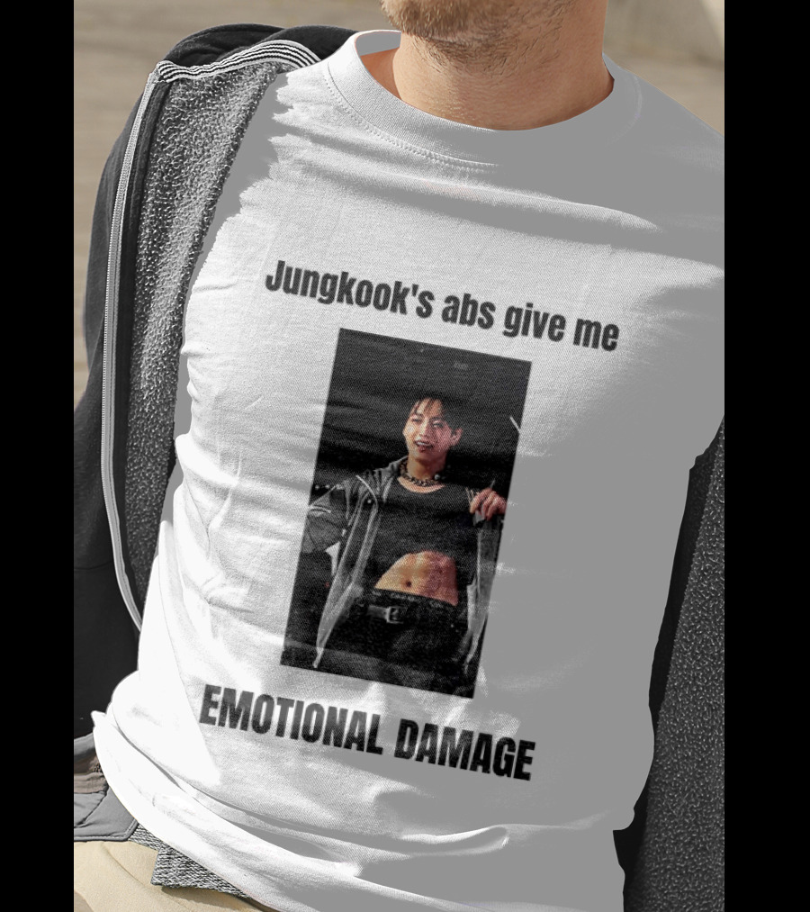 Jungkook's Abs Give Me Emotional Damage Fandom Trend T-Shirt