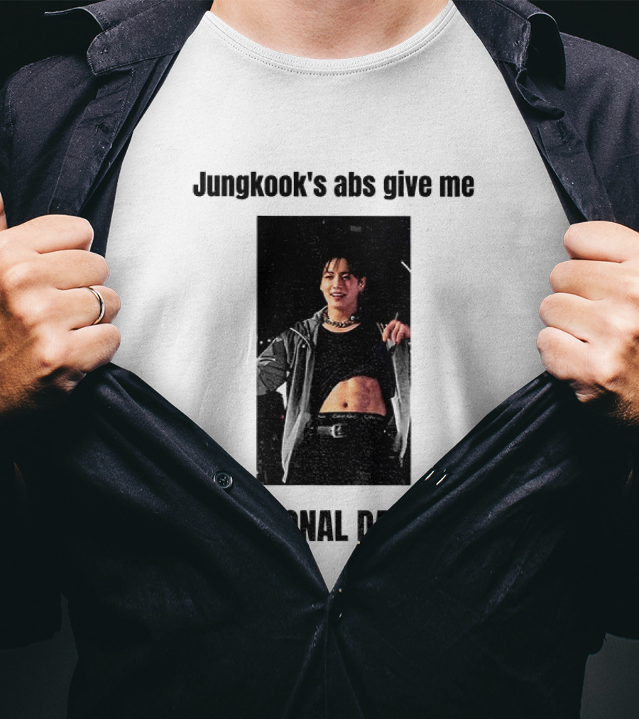 Jungkook's Abs Give Me Emotional Damage Fandom Trend T-Shirt
