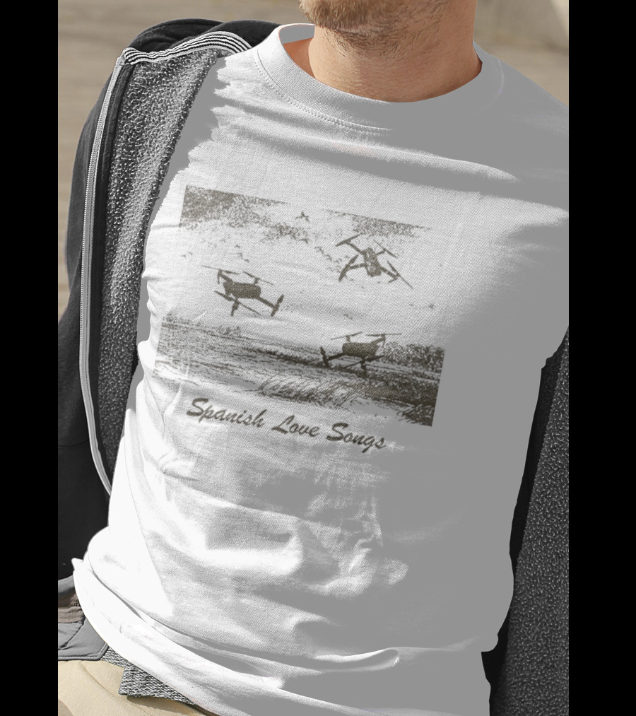 Spanish Love Songs Drone Scenic Landscape With Flying Drones T-Shirt