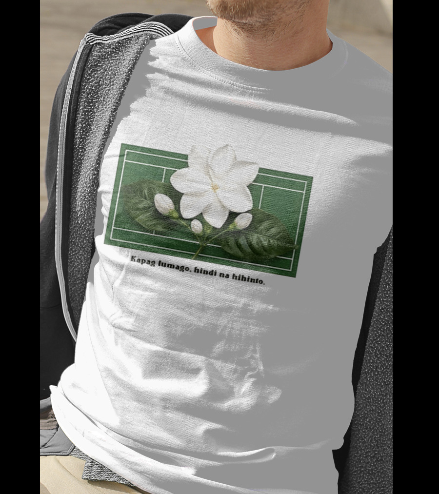 Alex Eala Sampaguita Kapag Lumago Tennis Court Motif T-Shirt