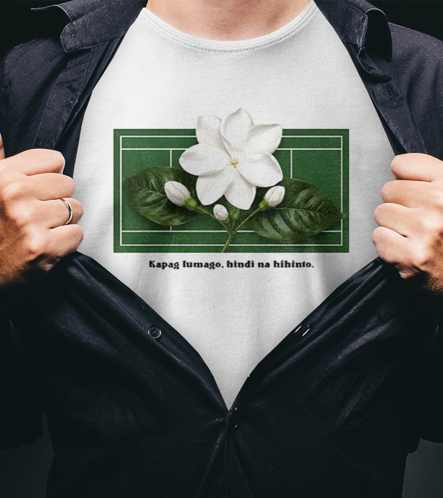 Alex Eala Sampaguita Kapag Lumago Tennis Court Motif T-Shirt