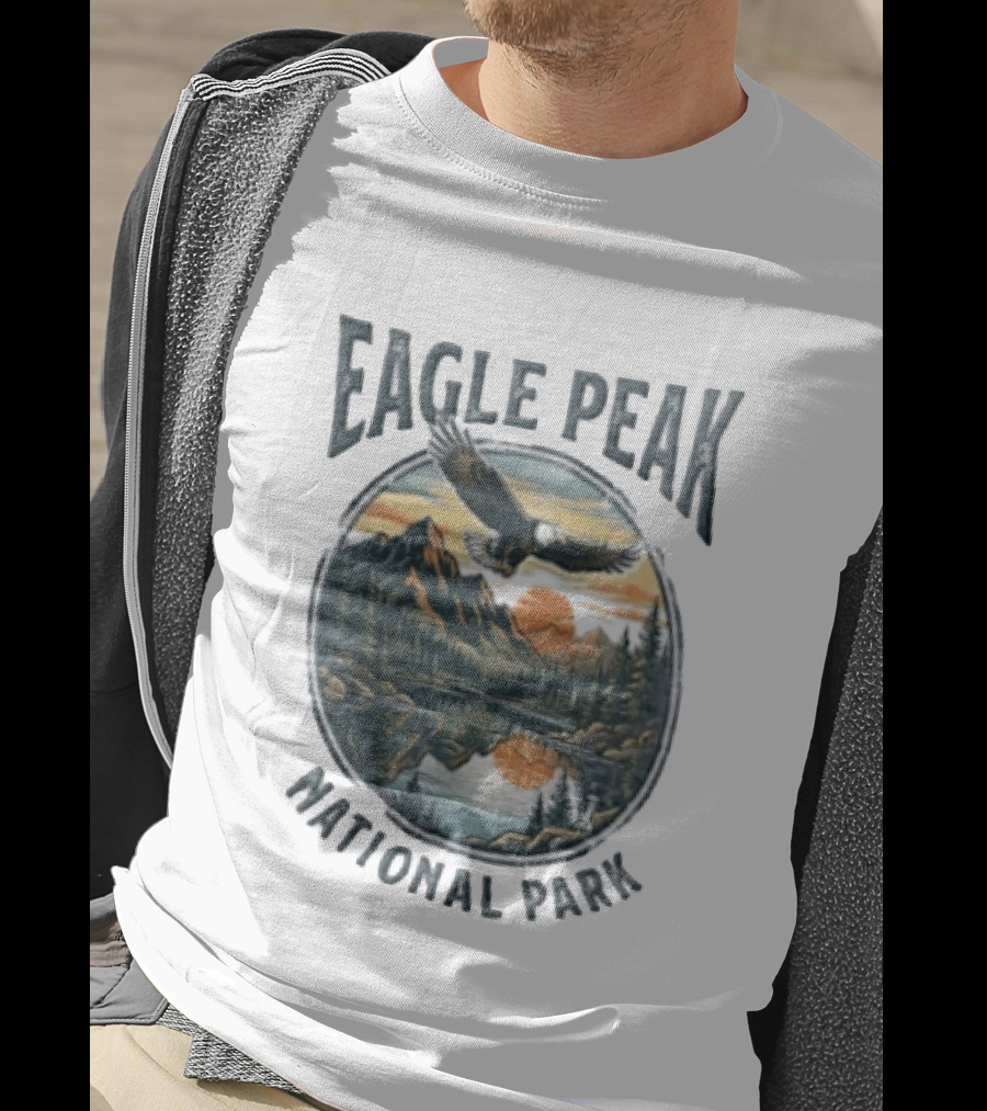 Eagle Peak National Park Eagle Mountains Lake Forest Sunset T-Shirt