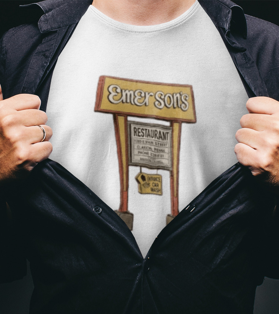 Emerson's Restaurant Sign Main Street Clarion Phone T-Shirt