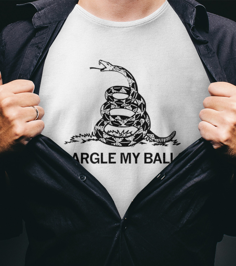 Gargle My Balls Don't Tread On Me Snake Political Humor T-Shirt