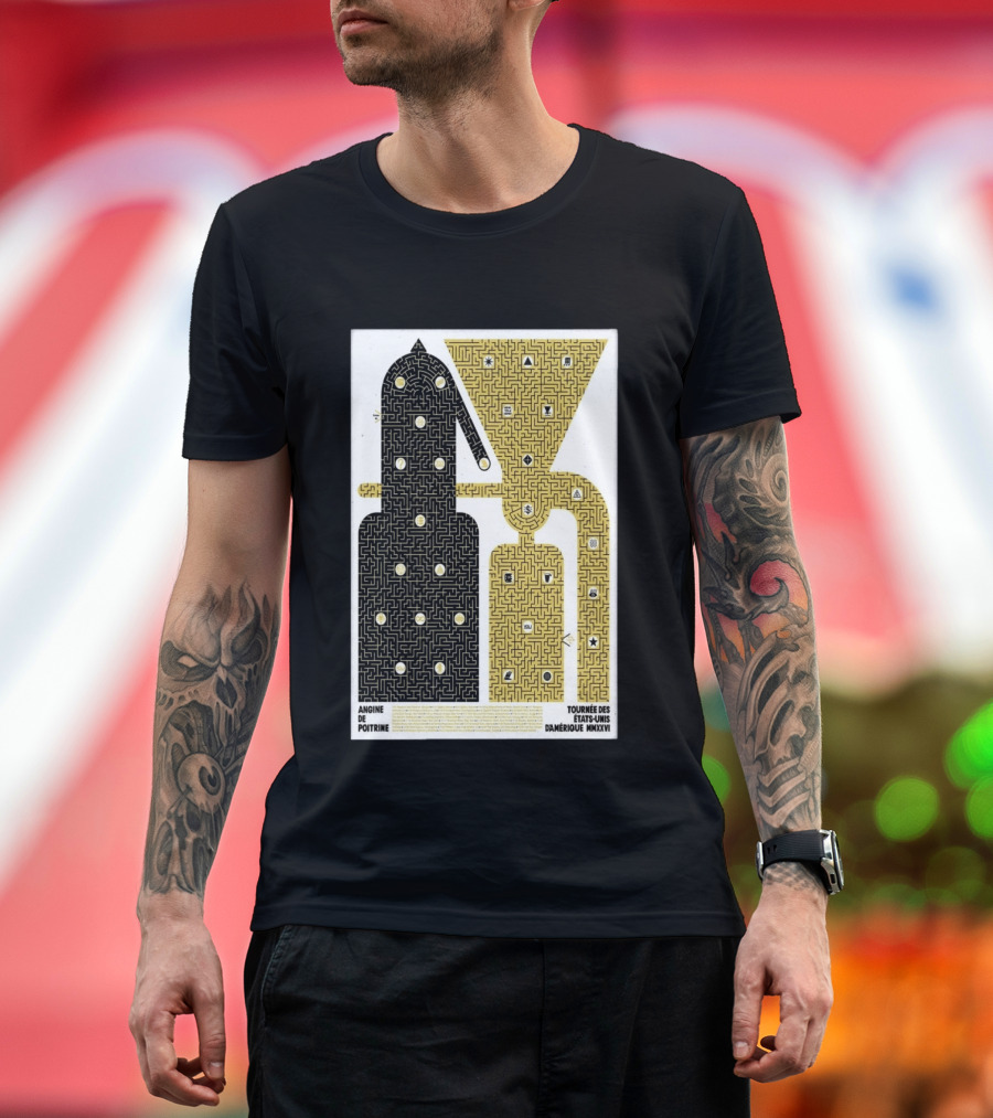 Angine De Poitrine Tournée Des États Unis D'Amérique MMXXVI Tour Music Limited T-Shirt