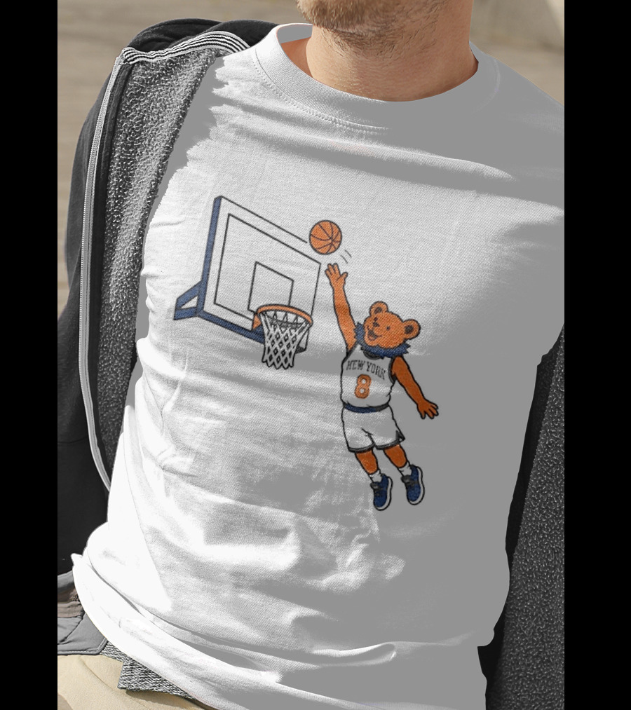 New York Knicks Grateful Dead Dancing Bear Basketball OG Anunoby Tip T-Shirt