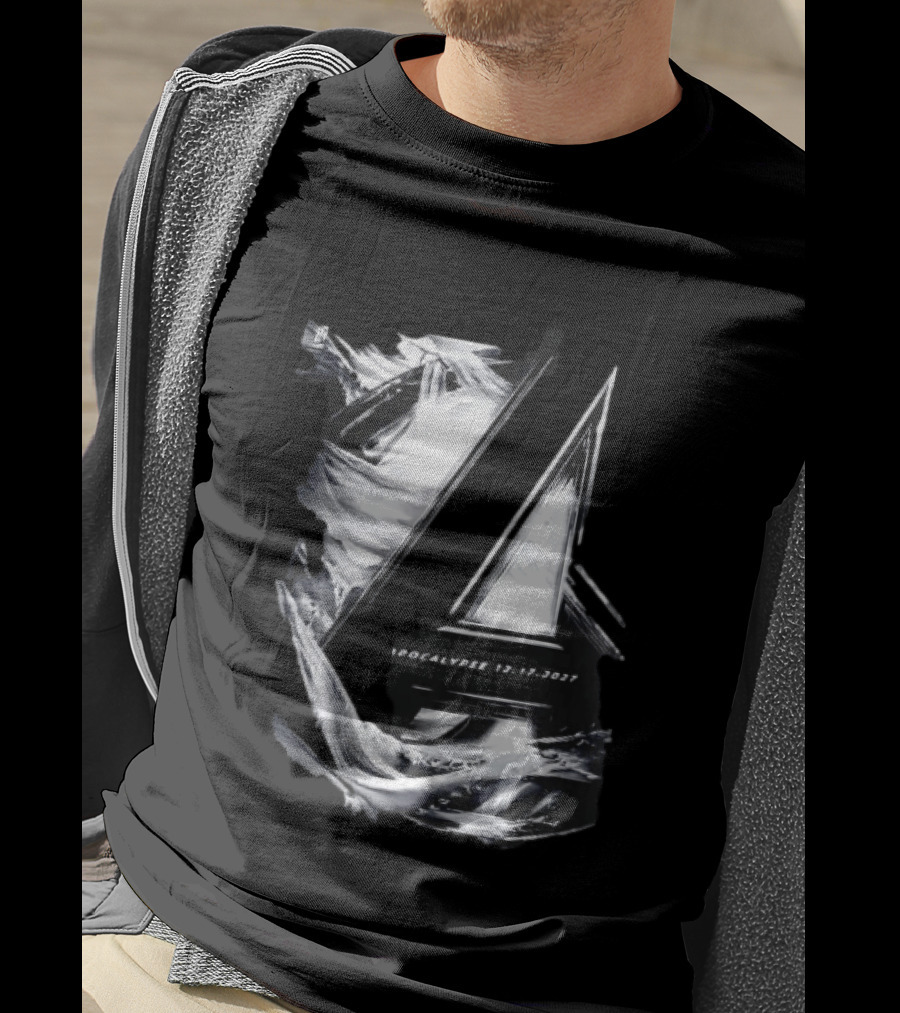 Avengers Apocalypse 12.17.2027 Tower Monochrome T-Shirt