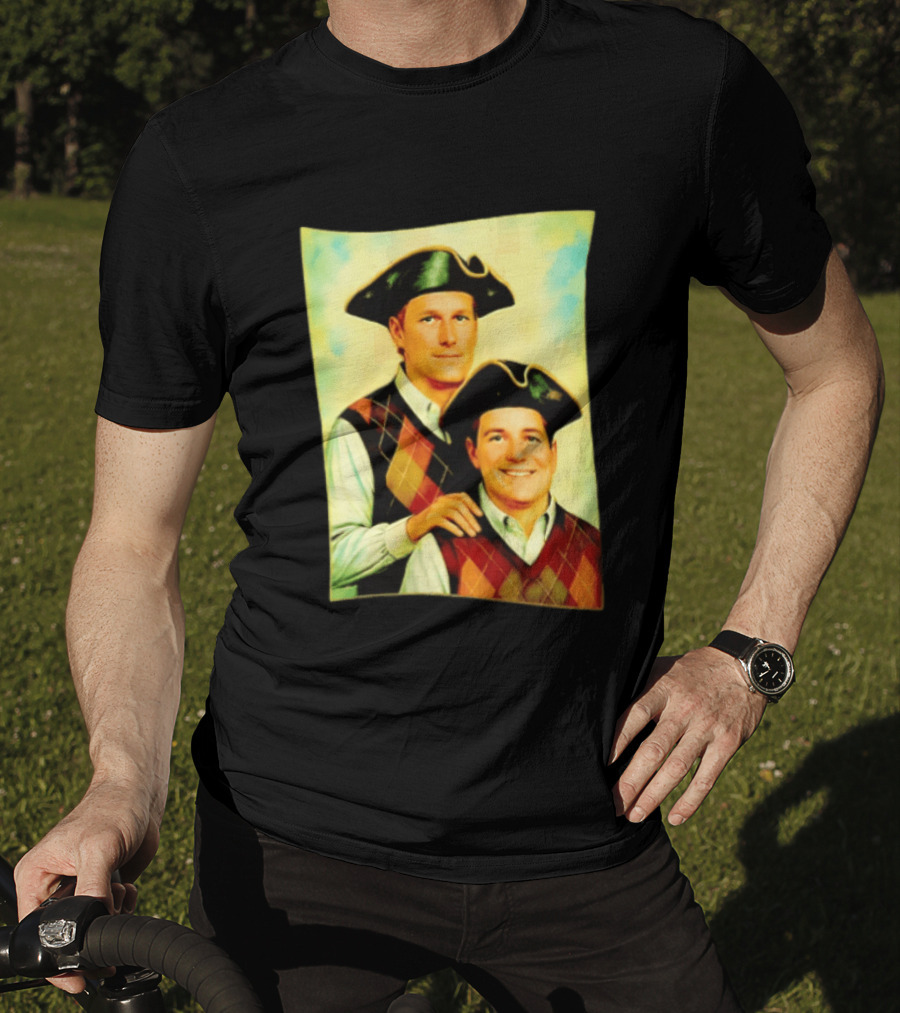 Bill Belichick Tom Brady New England Patriots Colonial Style Historical T-Shirt