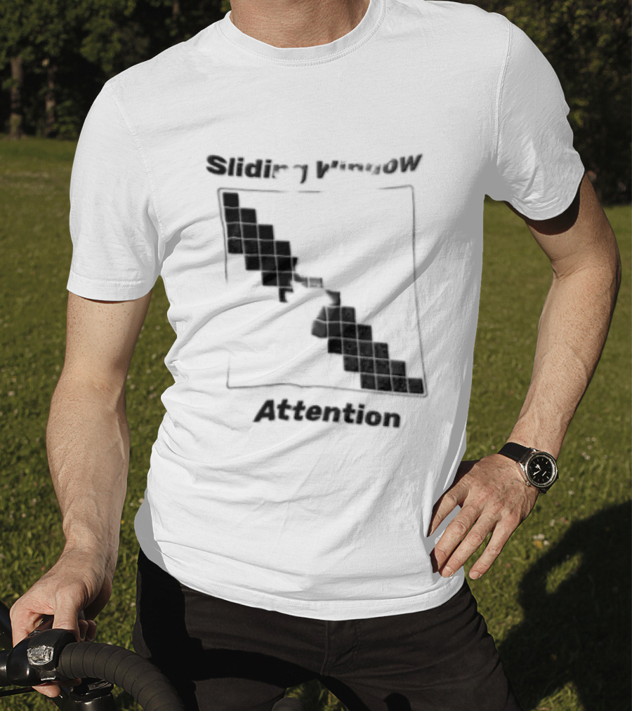 Sliding Window Attention Mechanism Diagram T-Shirt