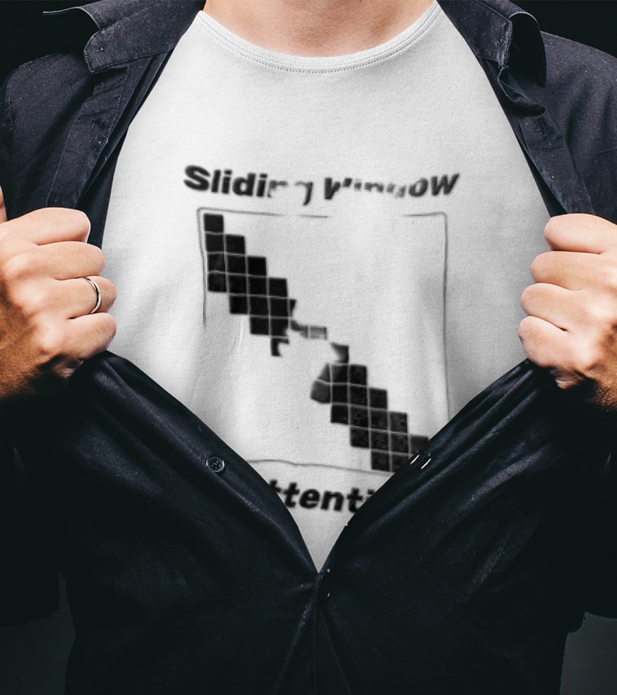 Sliding Window Attention Mechanism Diagram T-Shirt