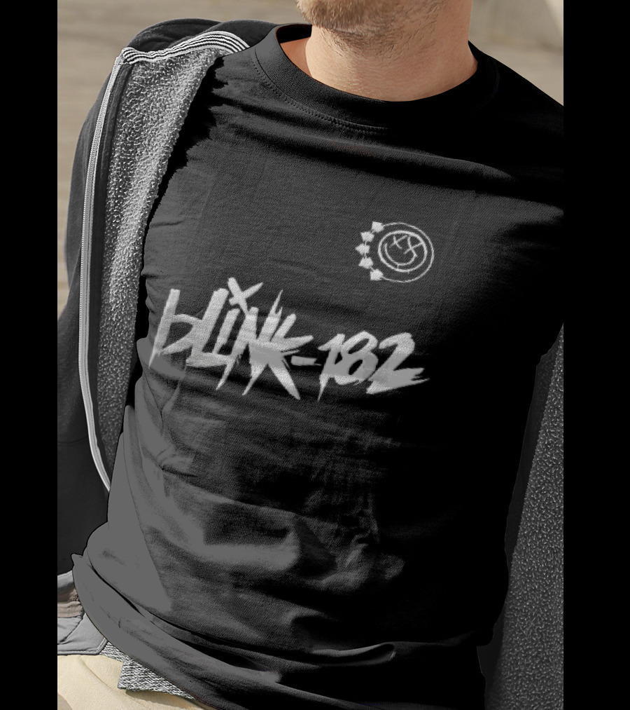 Blink 182 Graffiti Style Smiley Face T-Shirt