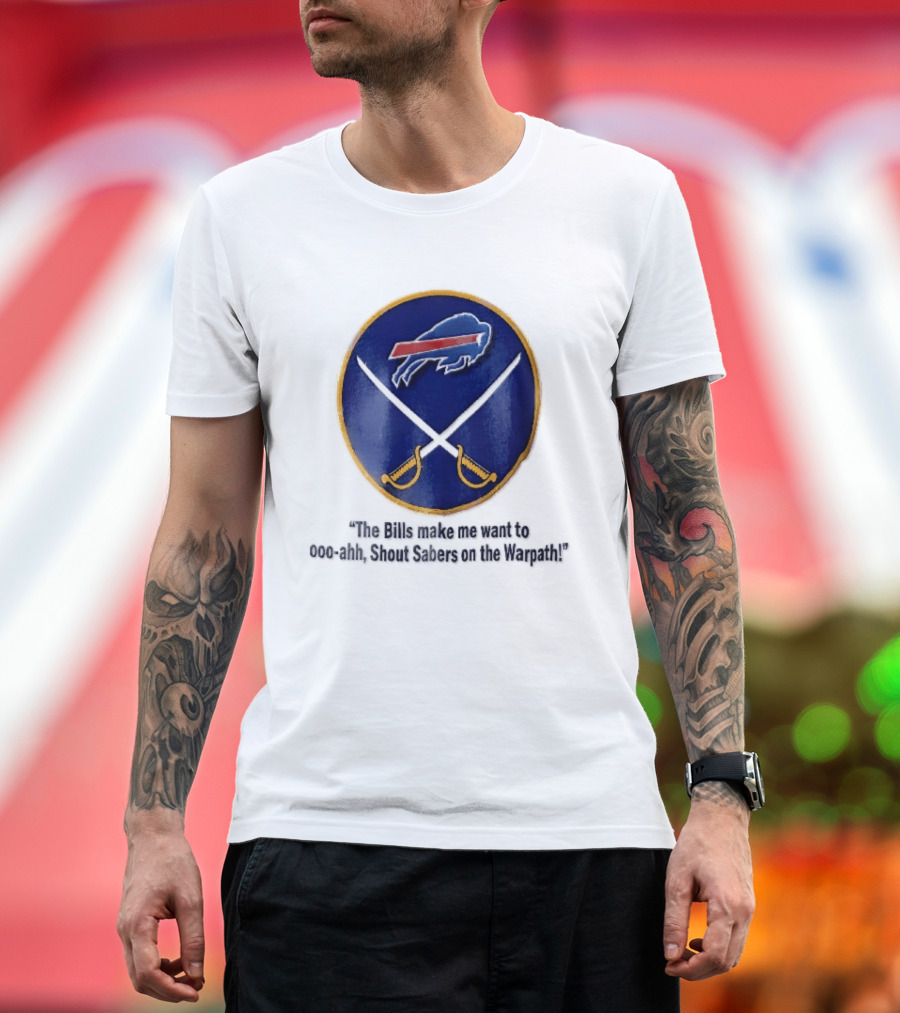 Buffalo Bills Sabers Warpath Shout Ooo Ahh Swords T-Shirt