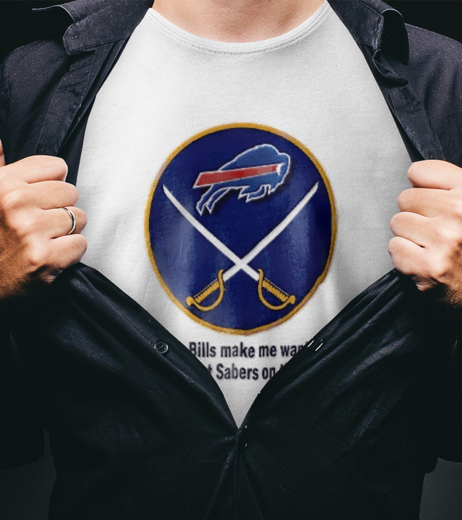 Buffalo Bills Sabers Warpath Shout Ooo Ahh Swords T-Shirt