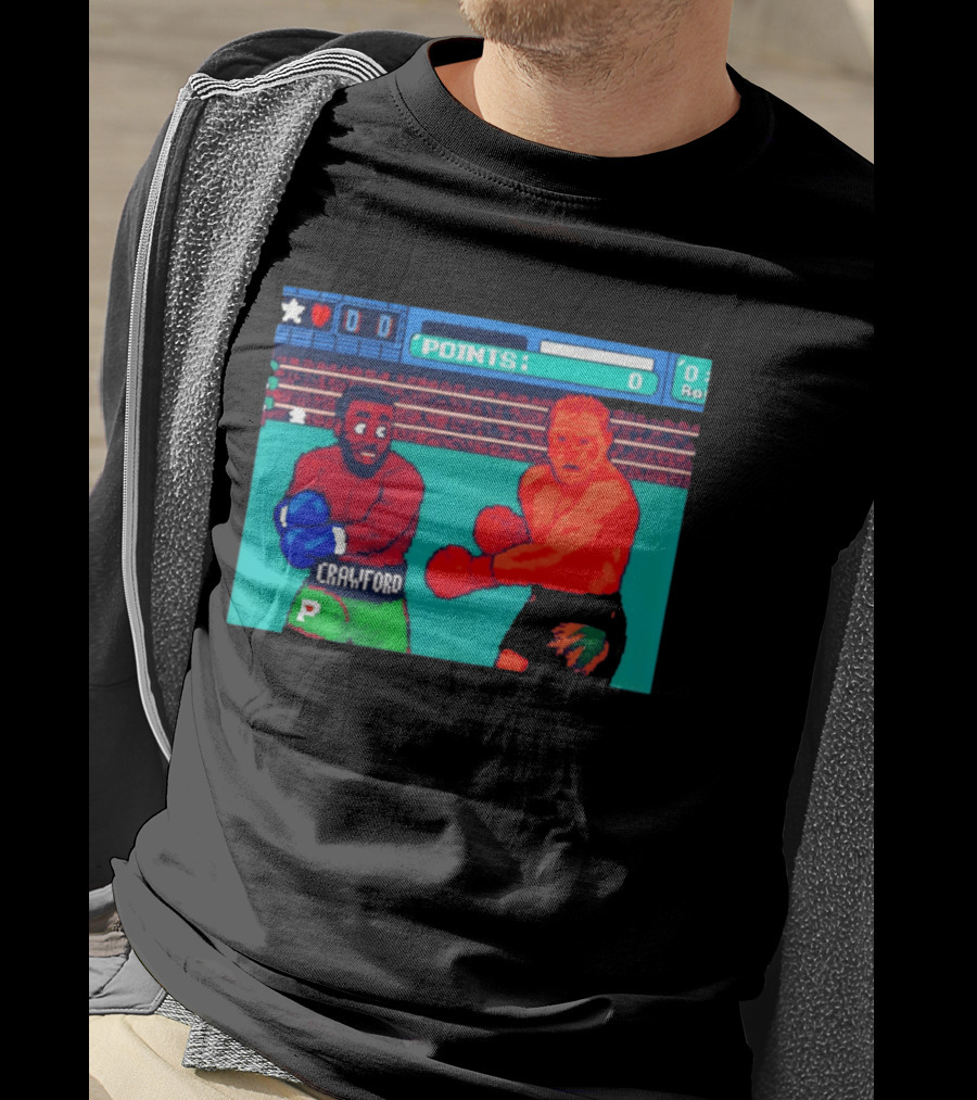 Crawford Vs Canelo Retro Boxing Arcade Game Showdown T-Shirt