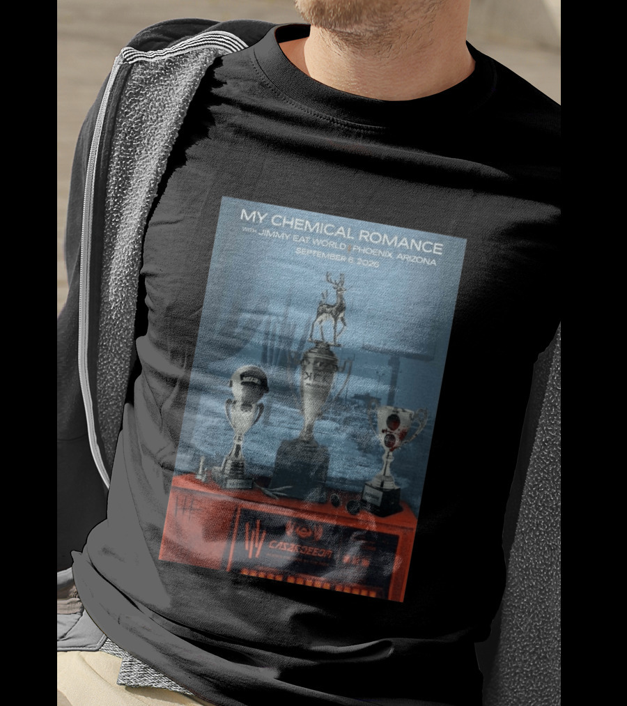 My Chemical Romance With Jimmy Eat World Phoenix Arizona September 6 2026 Trophy T-Shirt