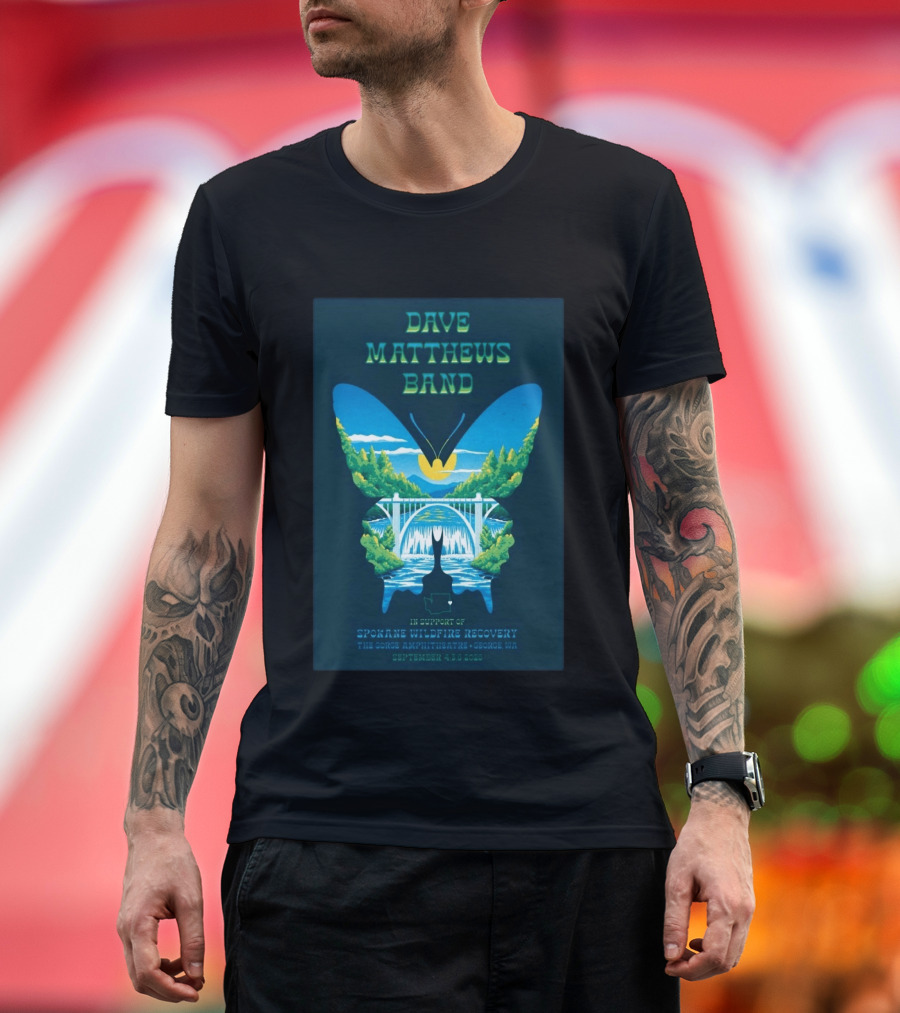 Dave Matthews Band Gorge Amphitheatre George WA September 4 6 2026 Spokane Wildfire Recovery T-Shirt