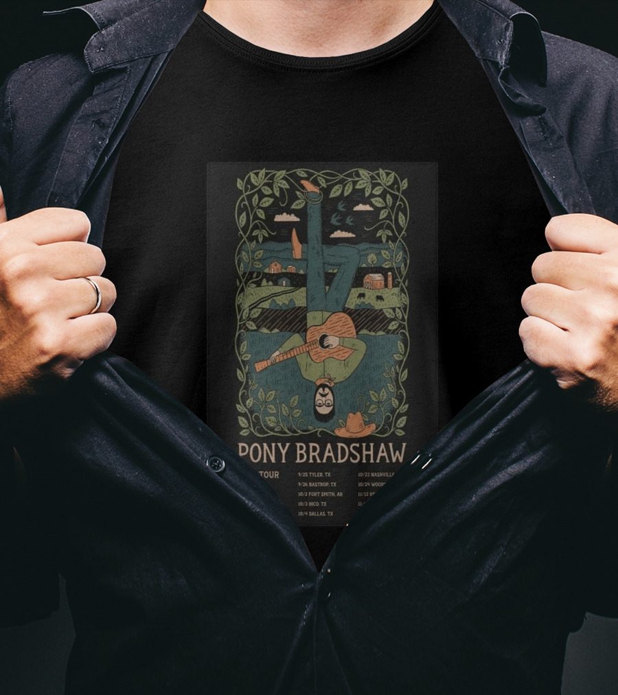Pony Bradshaw Fall Tour 2026 Tyler Nashville Woodstock Knoxville Exclusive T-Shirt