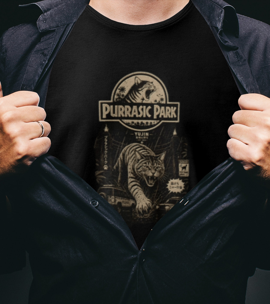 Purrasic Park Yujin Cat Jurassic T-Shirt