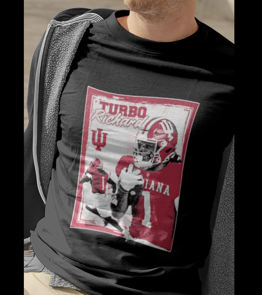 Indiana Hoosiers Turbo Richard #1 Football Powerhouse T-Shirt