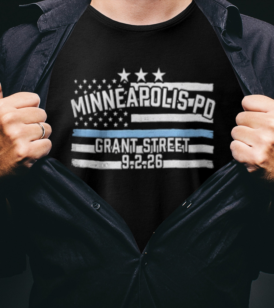 Minneapolis Pd Grange Street 8.2.25 Stars And Stripes T-Shirt
