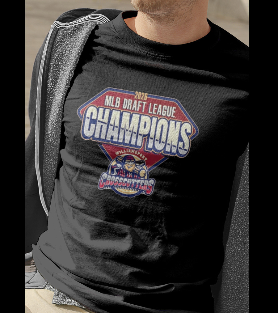 Williamsport Crosscutters 2026 MLB Draft League Champions Celebration T-Shirt