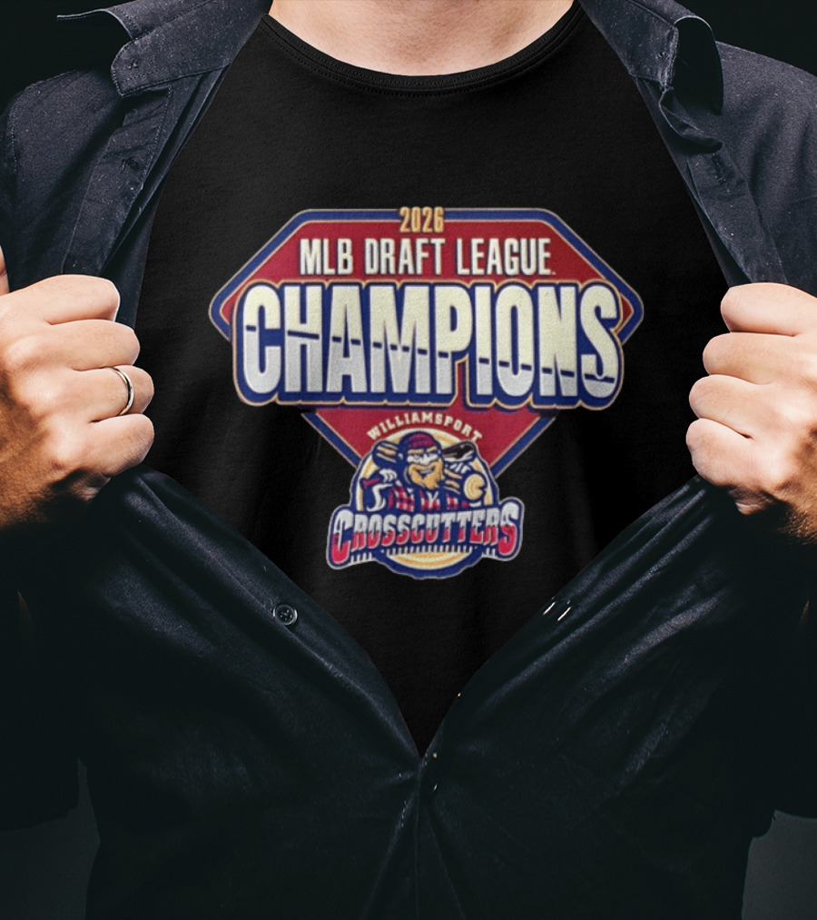 Williamsport Crosscutters 2026 MLB Draft League Champions Celebration T-Shirt