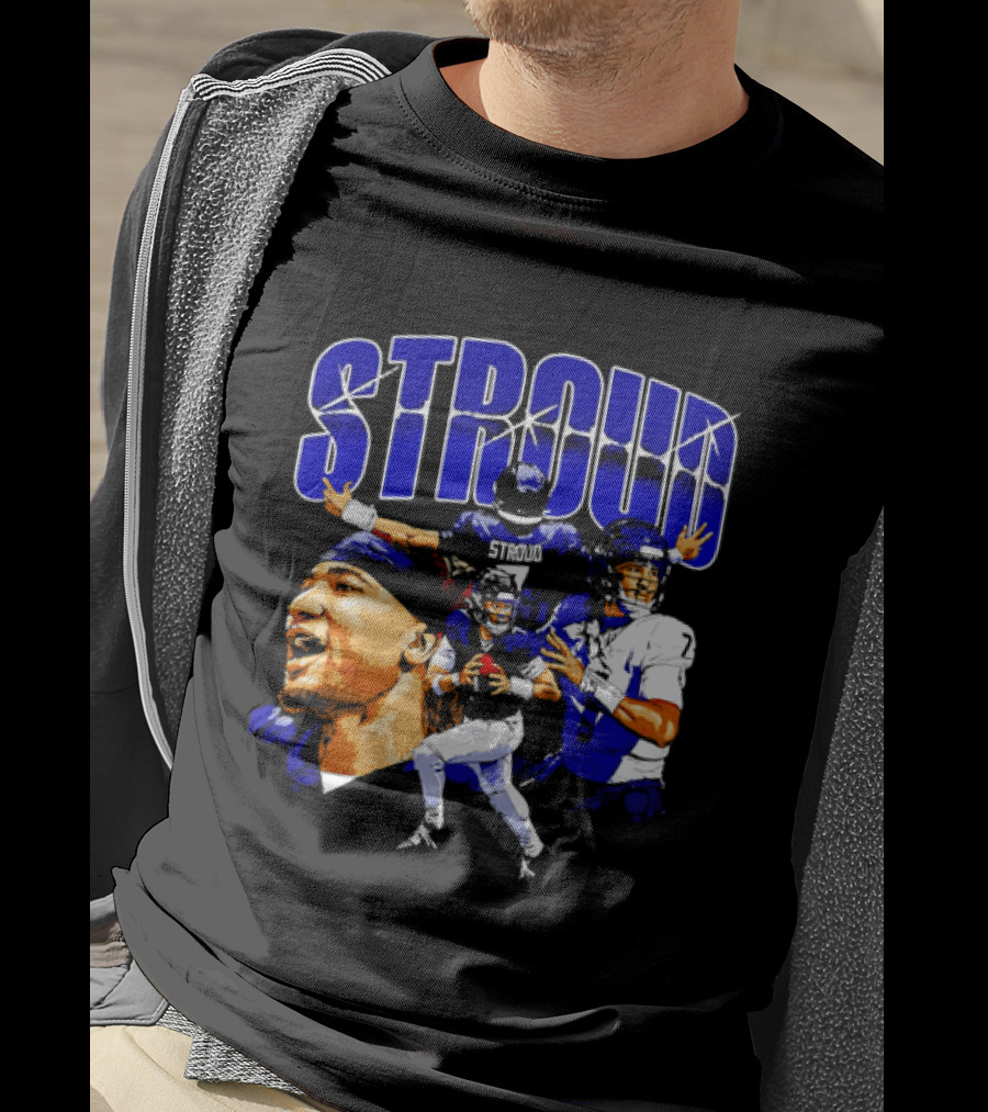 C.J. Stroud Houston Collage Football Quarterback Action And Energy T-Shirt