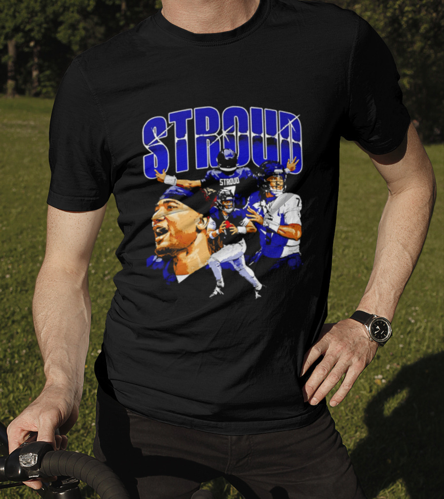 C.J. Stroud Houston Collage Football Quarterback Action And Energy T-Shirt