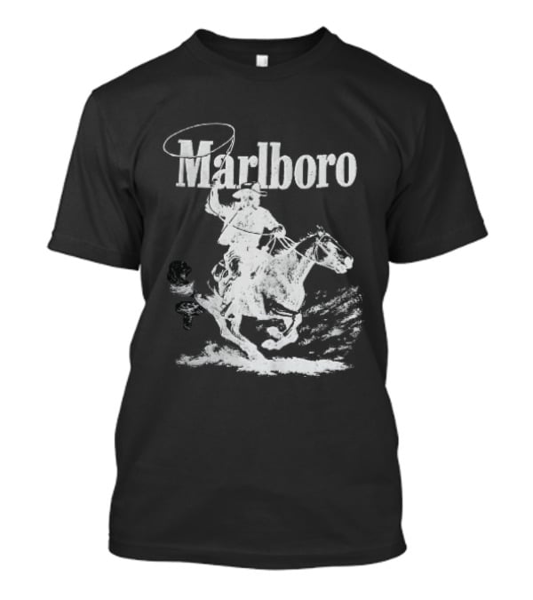Marlboro Cowboy Riding Horse Spinning Lasso T-Shirt