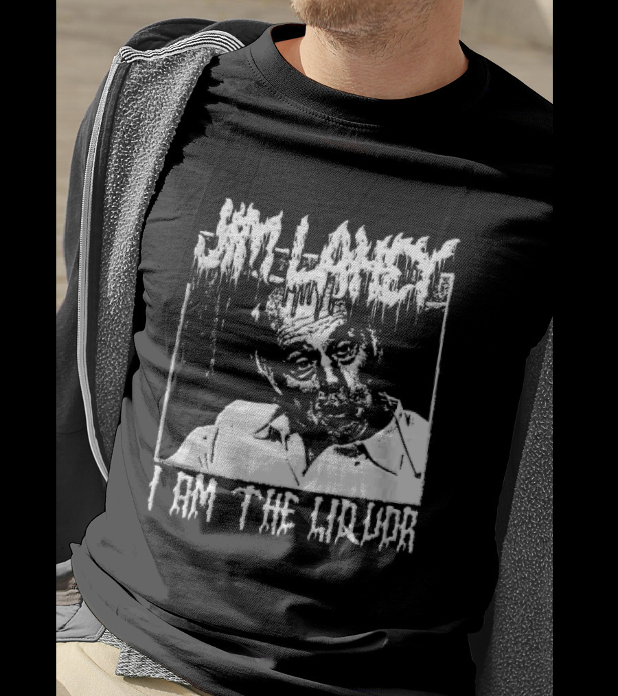 Jim Lahey I Am The Liquor Death Metal Halftone T-Shirt