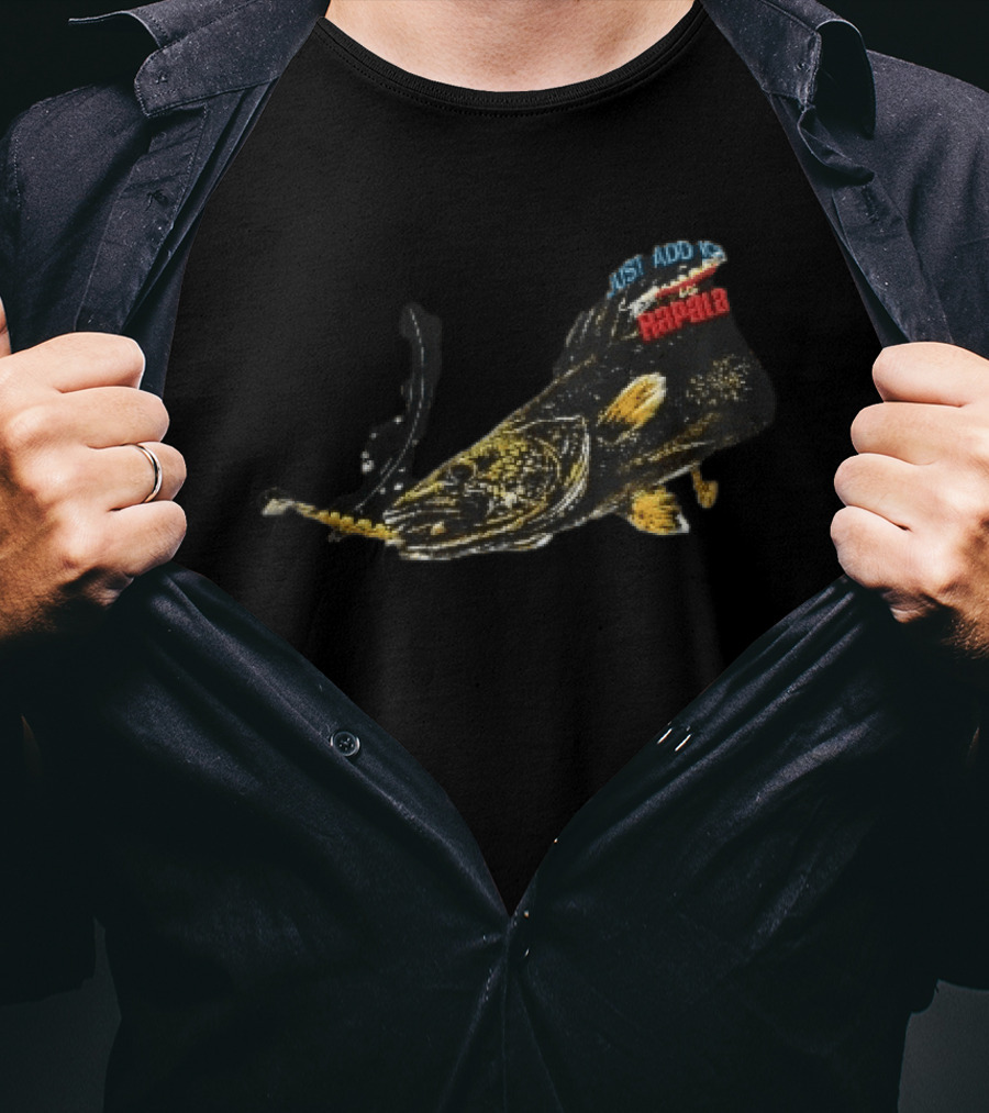 Rapala Just Add Ice Walleye Fish Biting Yellow Lure Underwater T-Shirt