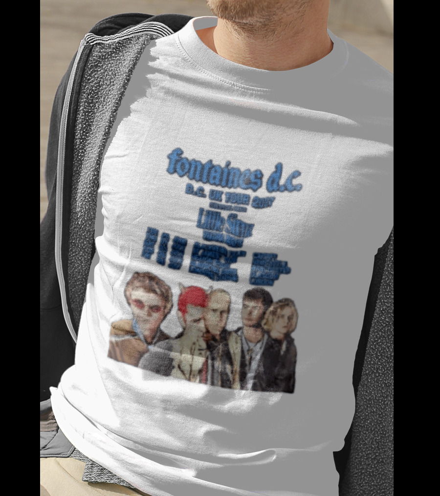 Fontaines D.C. UK Tour 2027 Summer Headline Tour Blue T-Shirt