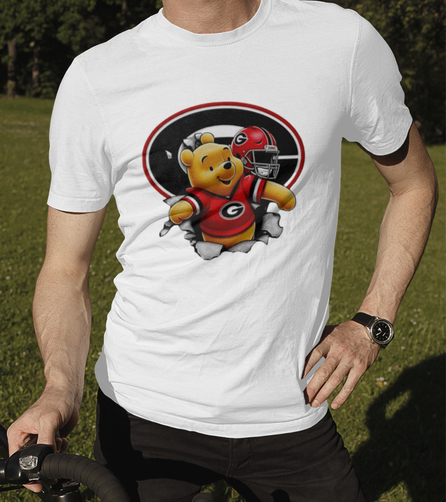 Winnie The Pooh Georgia Bulldogs Football Fan Gear T-Shirt