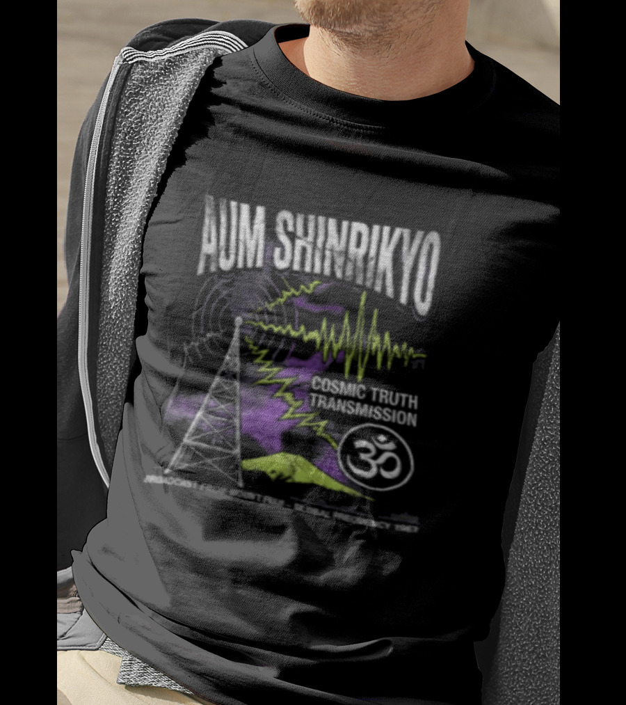 Aum Shinrikyo Cosmic Truth Transmission Tower Om T-Shirt