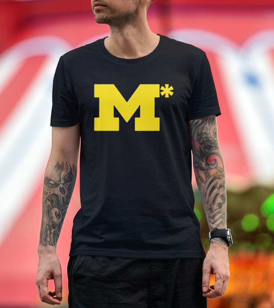 Michigan Wolverines M Asterisk 0.01 Seconds T-Shirt