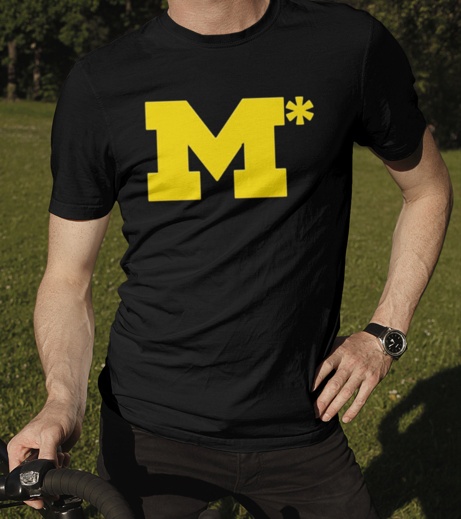 Michigan Wolverines M Asterisk 0.01 Seconds T-Shirt