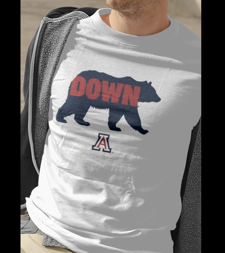 Arizona Wildcats Bear Down 2026 NCAA Men's Basketball Bear Silhouette A T-Shirt