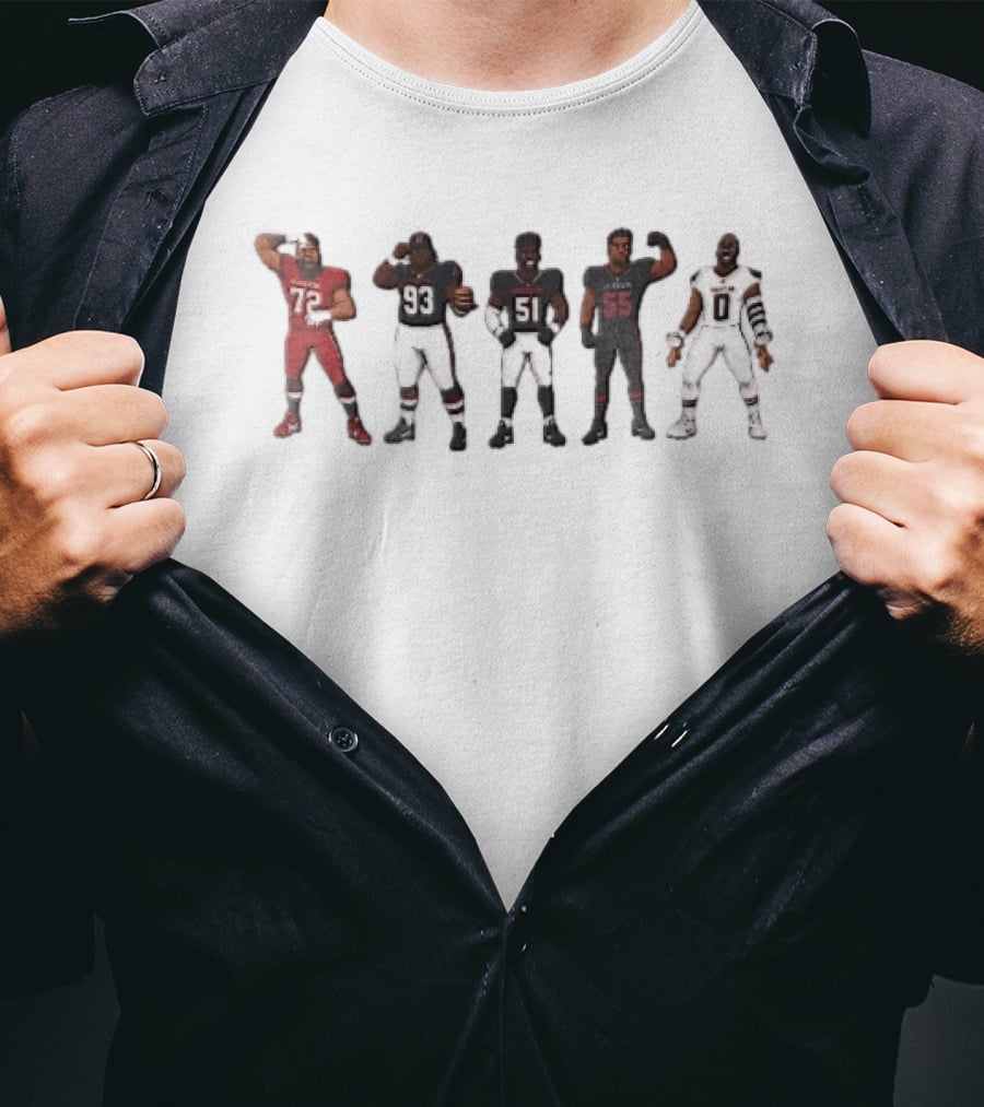 Atlanta Falcons A Town ATL Cartoon Caricature Football Players 72 93 51 55 0 T-Shirt