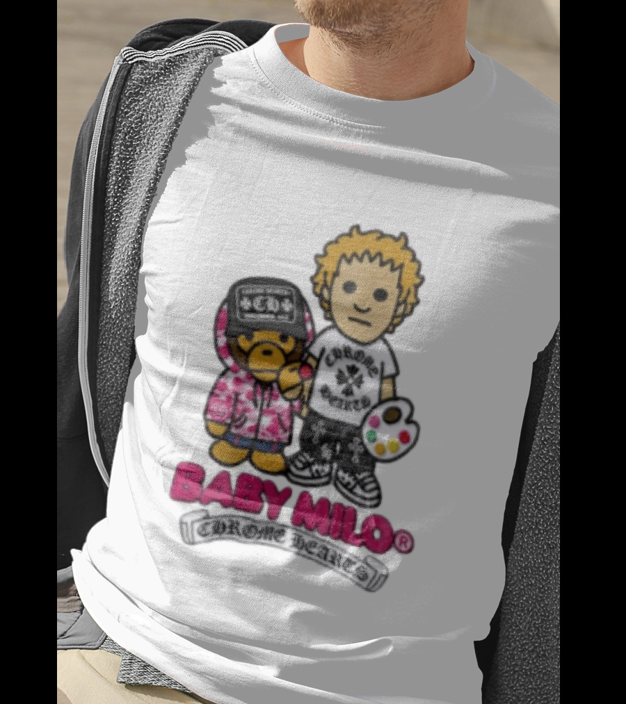 Baby Milo Chrome Hearts Collaboration Graphic Characters T-Shirt