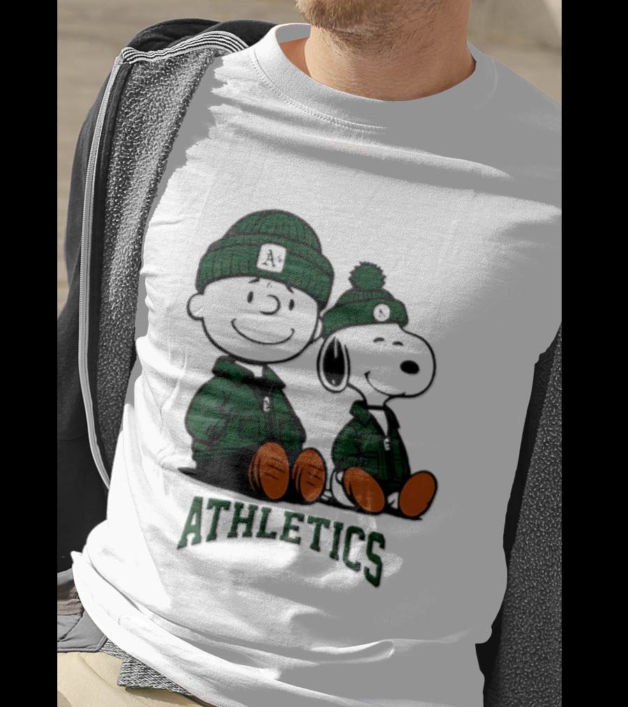 Charlie Brown Snoopy Athletics 2026 MLB Football T-Shirt