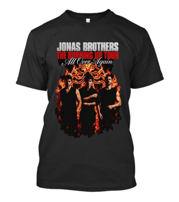 Jonas Brothers Burning Up Tour All Over Again 2026 Music Concert T-Shirt