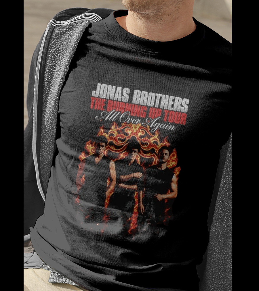 Jonas Brothers Burning Up Tour All Over Again 2026 Music Concert T-Shirt