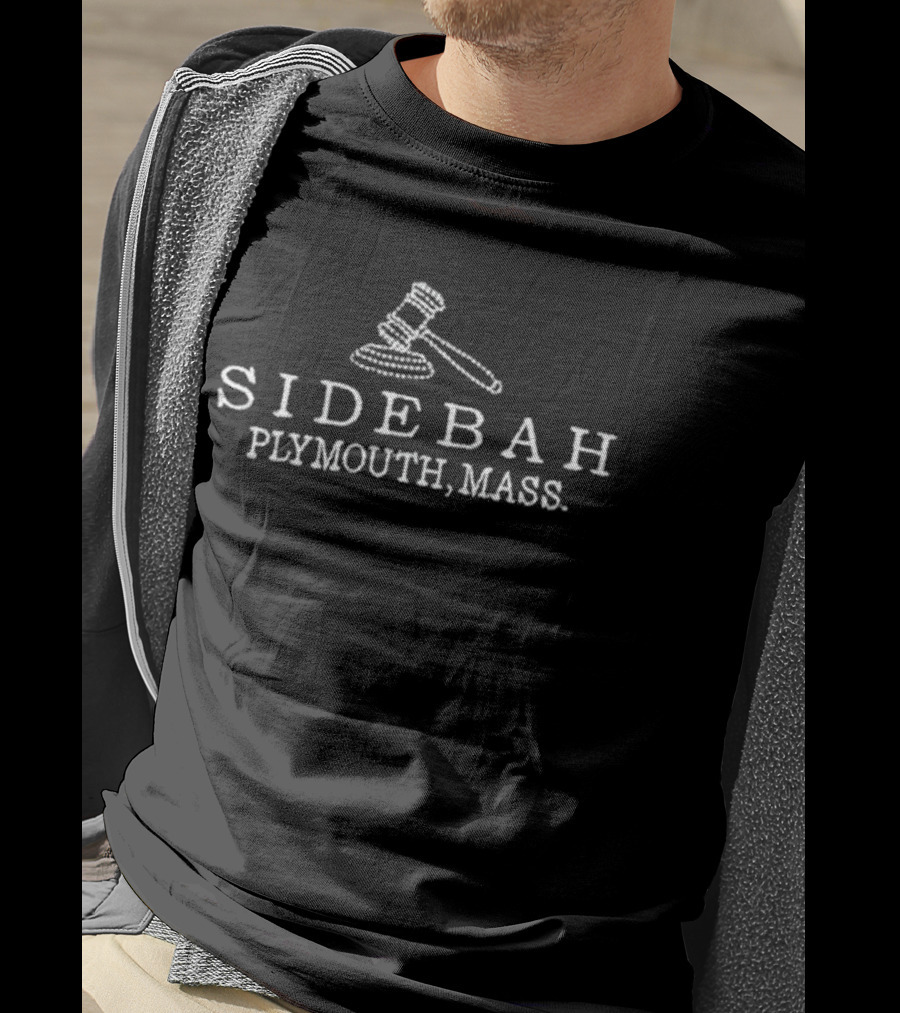 Kevin Reddington Sidebah Plymouth Mass Gavel Motif T-Shirt