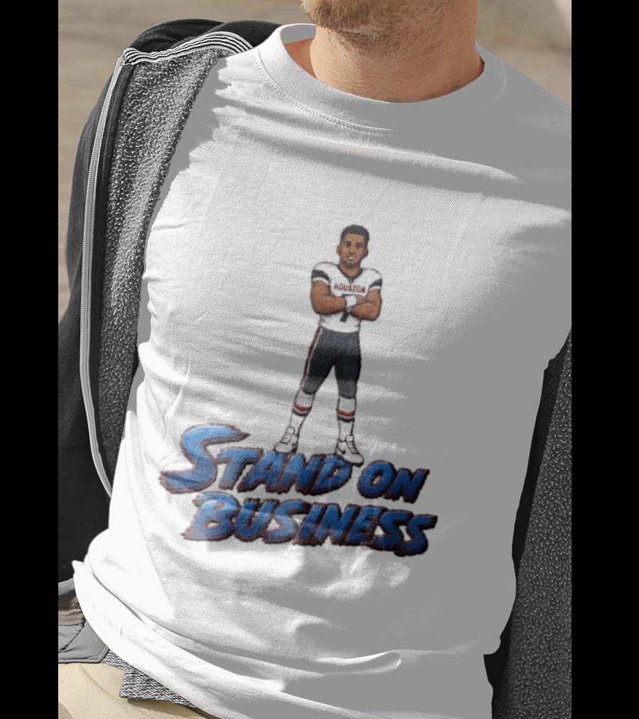Houston Texans Stand On Business Football Player Number 7 Cartoon Caricature T-Shirt