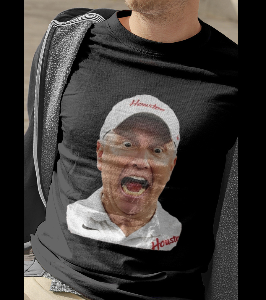 Houston Coach Willie Fritz Screaming UH Cougars T-Shirt