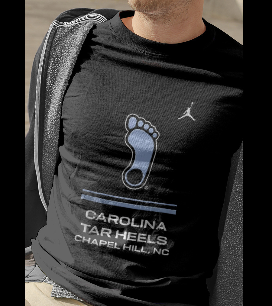 Carolina Tar Heels Chapel Hill NC Foot Horizontal Lines Jordan T-Shirt