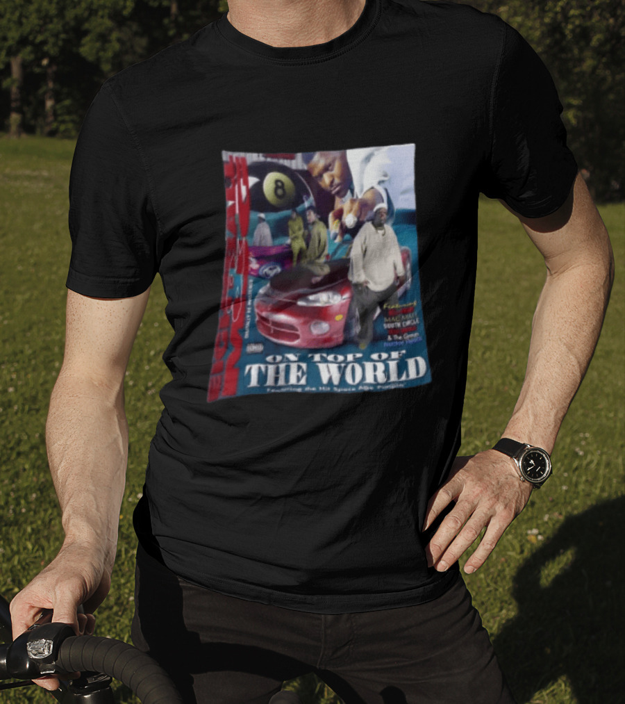 8 Ball On Top Of The World Featuring Mac Mall South Circle Space Age Pimpin Album T-Shirt